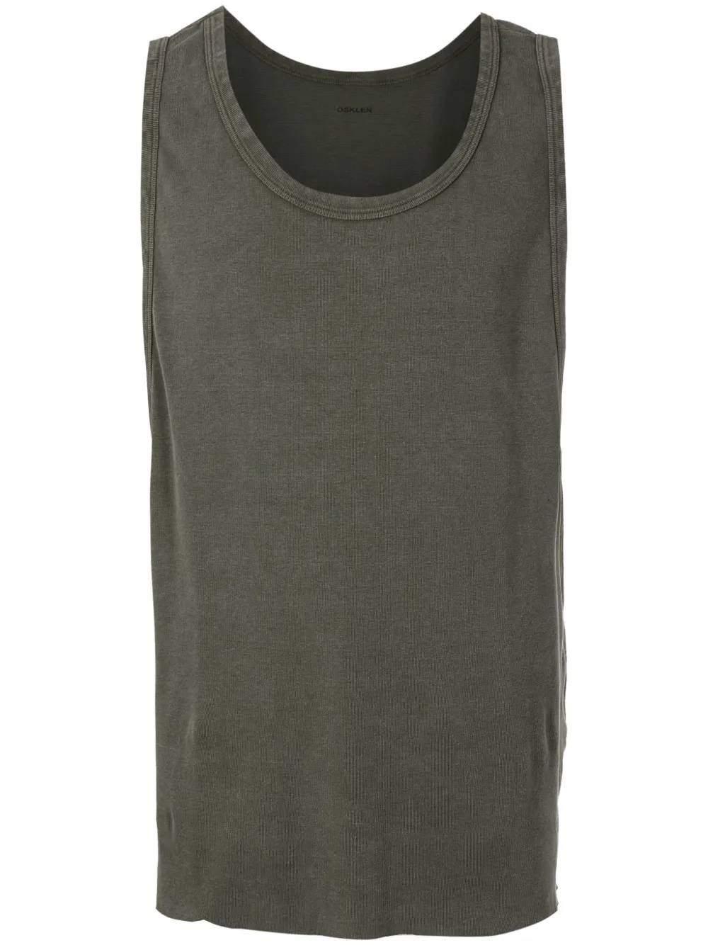 Osklen Katoenen tanktop met diepe ronde hals Groen