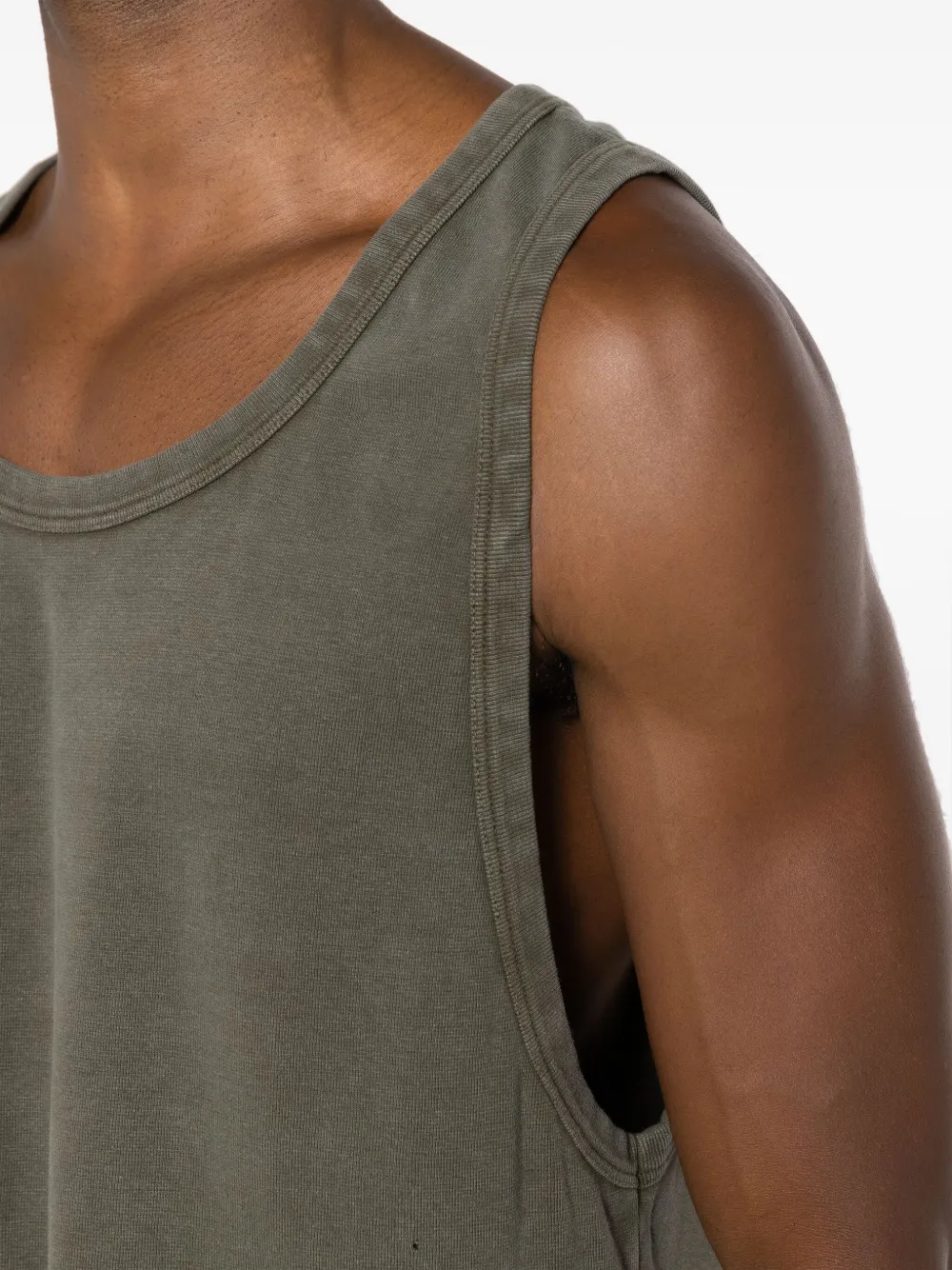 Osklen Katoenen tanktop met diepe ronde hals Groen