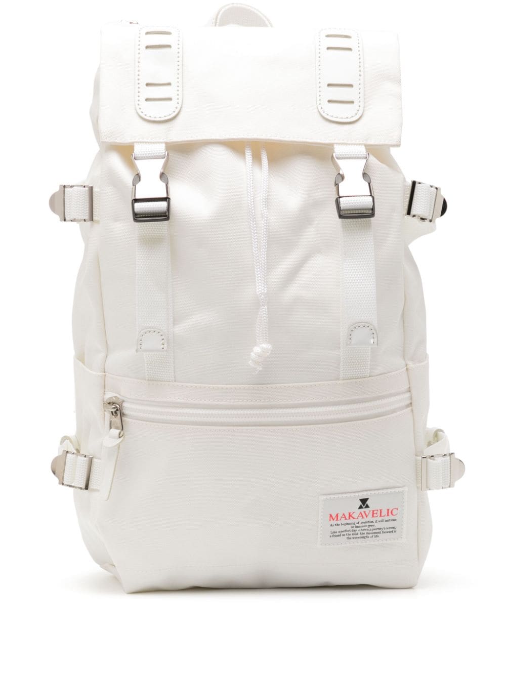Makavelic Logo-appliqué Buckled Backpack In White