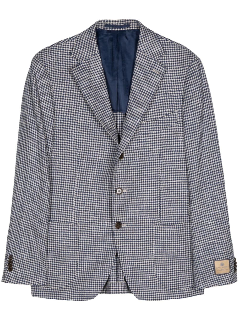 Man On The Boon. Houndstooth Single-breasted Jacket In Blue