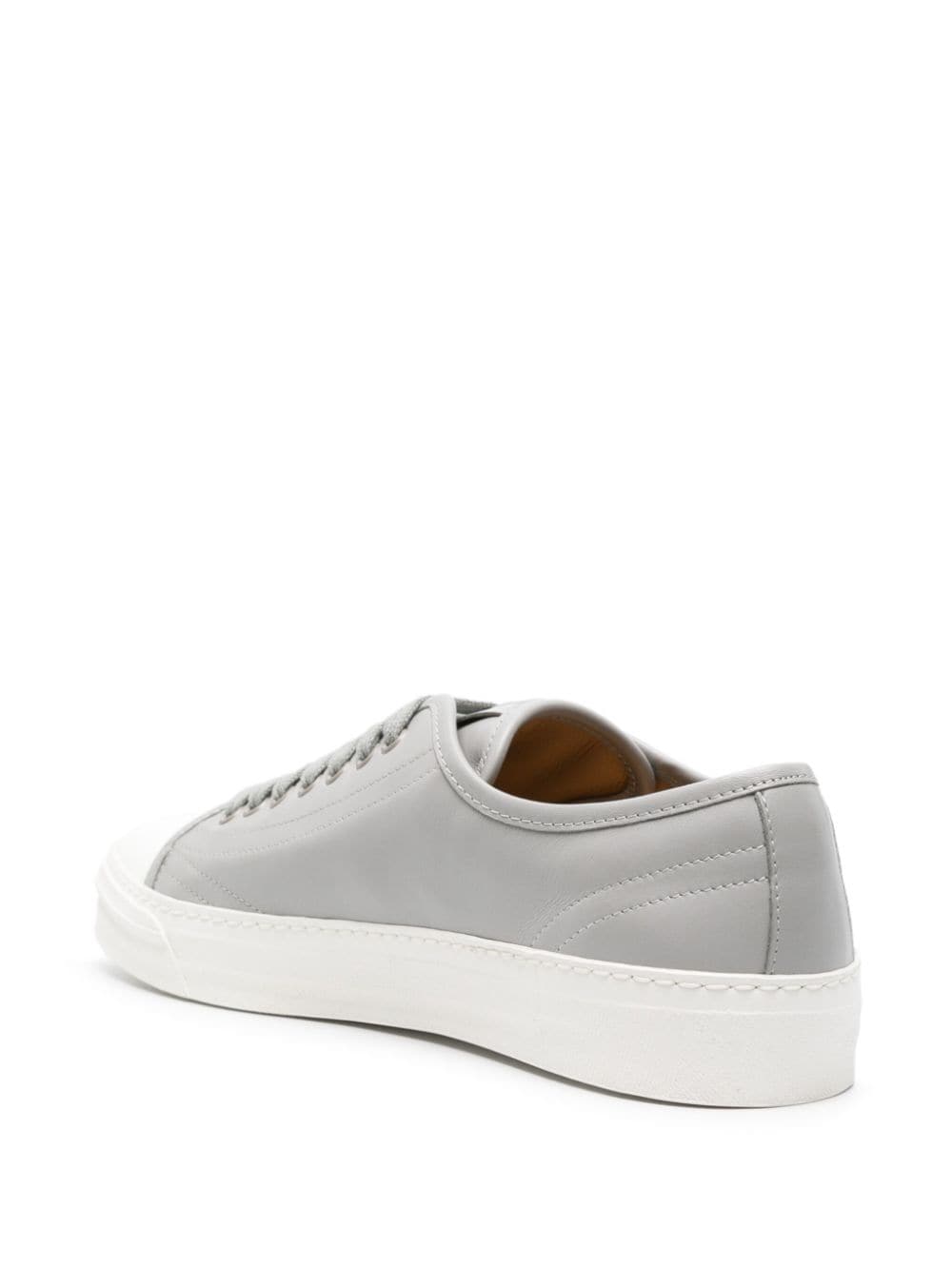 Shop Scarosso Ambrogio Leather Sneakers In Grey