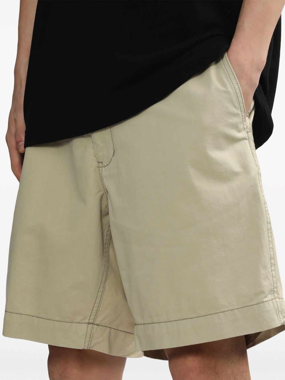 Shop Chocoolate Cotton Chino Shorts In Neutrals