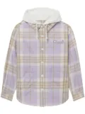 CHOCOOLATE logo-appliqué plaid jacket - Purple