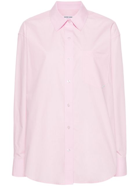 Affordable Alexander Wang logo-tag poplin shirt Women