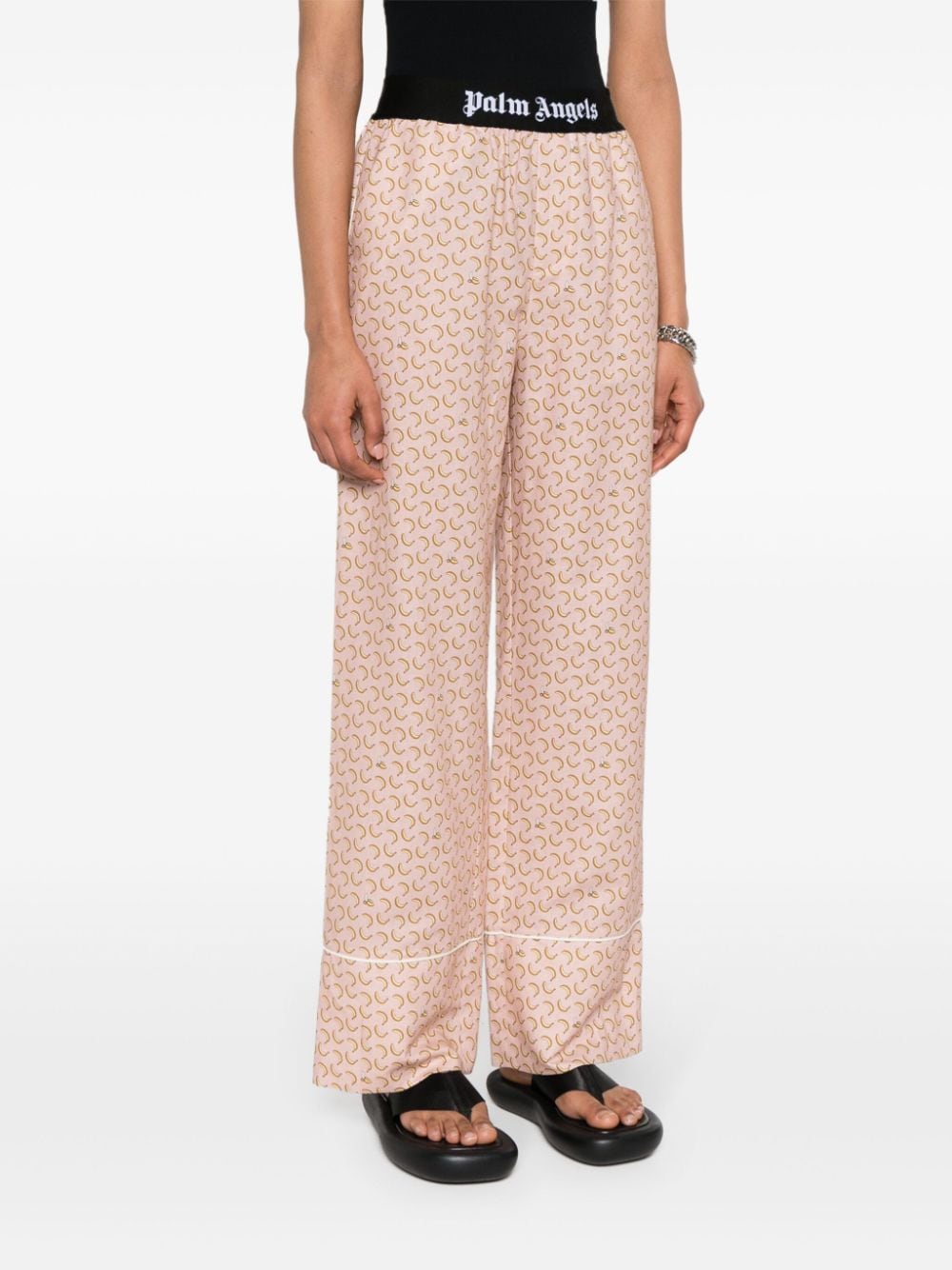 Shop Palm Angels Fruit-print Trousers In Pink