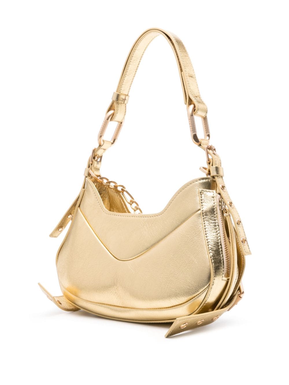 Shop Biasia Y2k Metallic Shoulder Bag In Gold