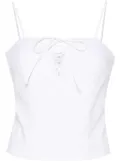 Federica Tosi lace-up corset top - White