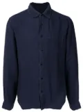 Osklen long-sleeve linen shirt - Blue