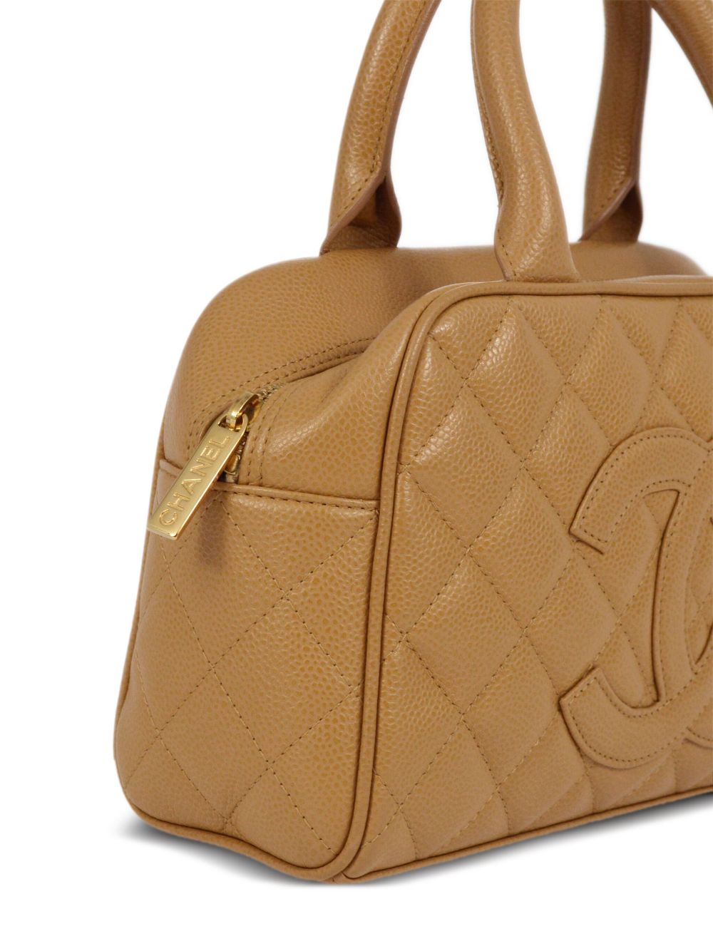 CHANEL 2003 CC diamond-quilted bowling bag Women