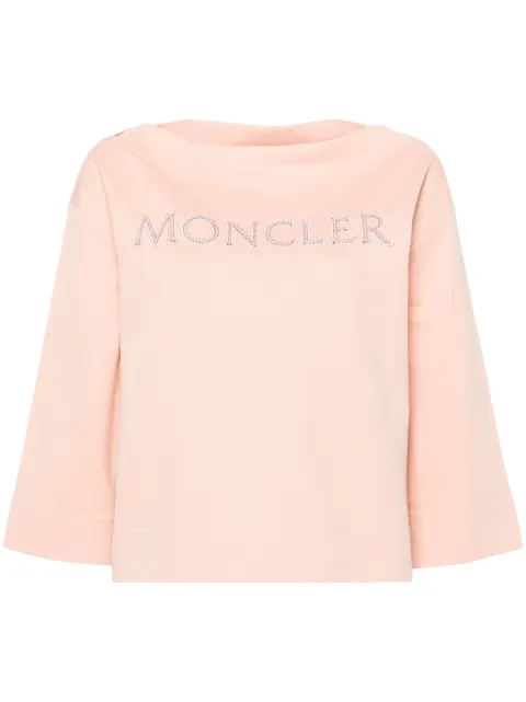 Moncler sweat à appliqué logo