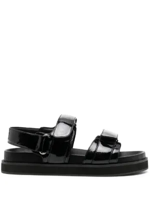 Toga Pulla スタッズトリム レザーサンダル | ブラック | FARFETCH JP