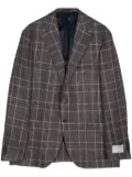 Man On The Boon. tartan single-breasted blazer - Brown