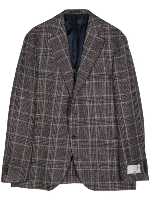 Blazer boutonné à motif tartan - Man On The Boon. - Modalova