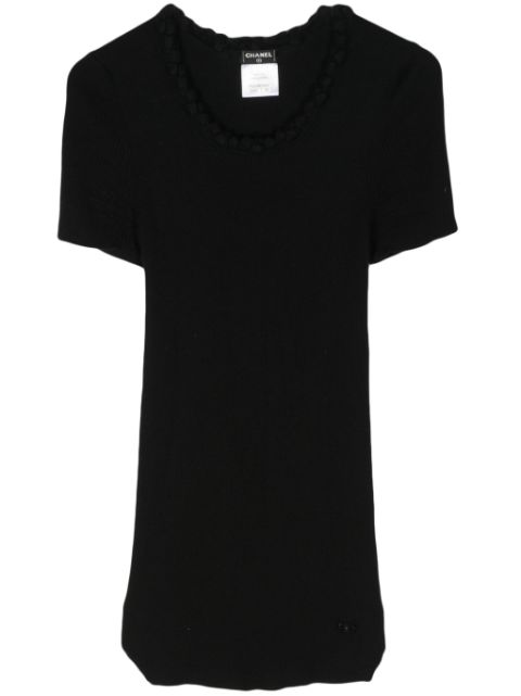 CHANEL 2000s ribbed-knit cashmere top Women