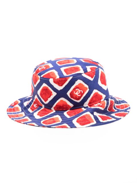 CHANEL 2000s CC abstract-print bucket hat Women