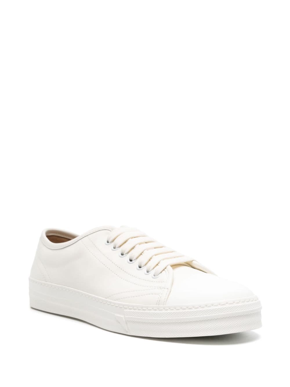 Shop Scarosso Ambrogio Leather Sneakers In White