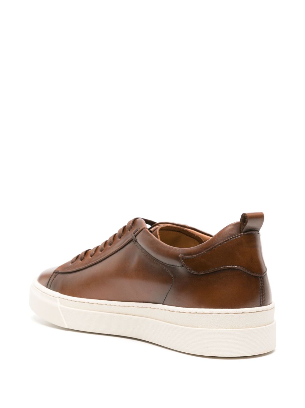 Shop Scarosso Joseph Leather Sneakers In Brown