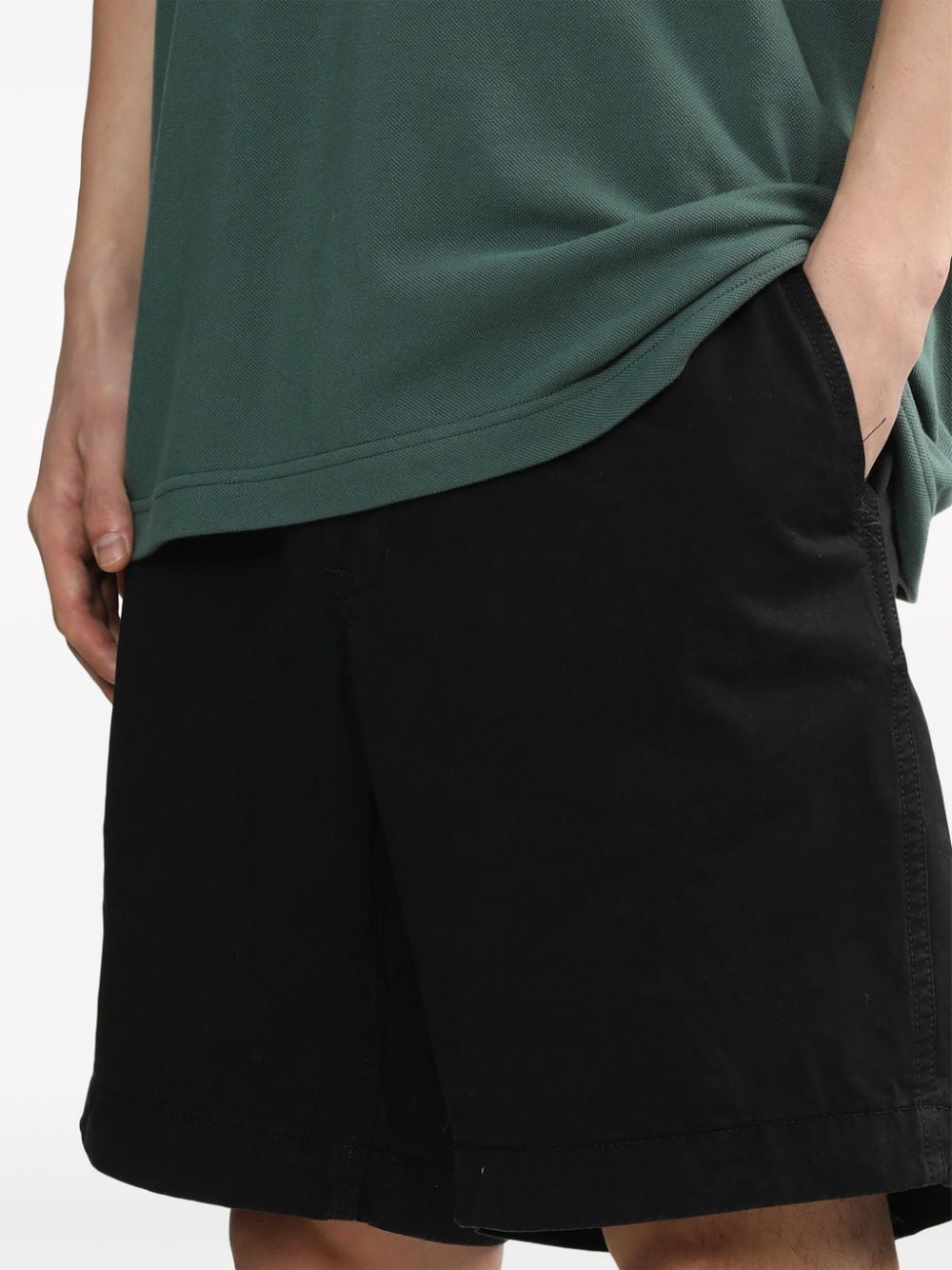 Shop Chocoolate Cotton Chino Shorts In Black