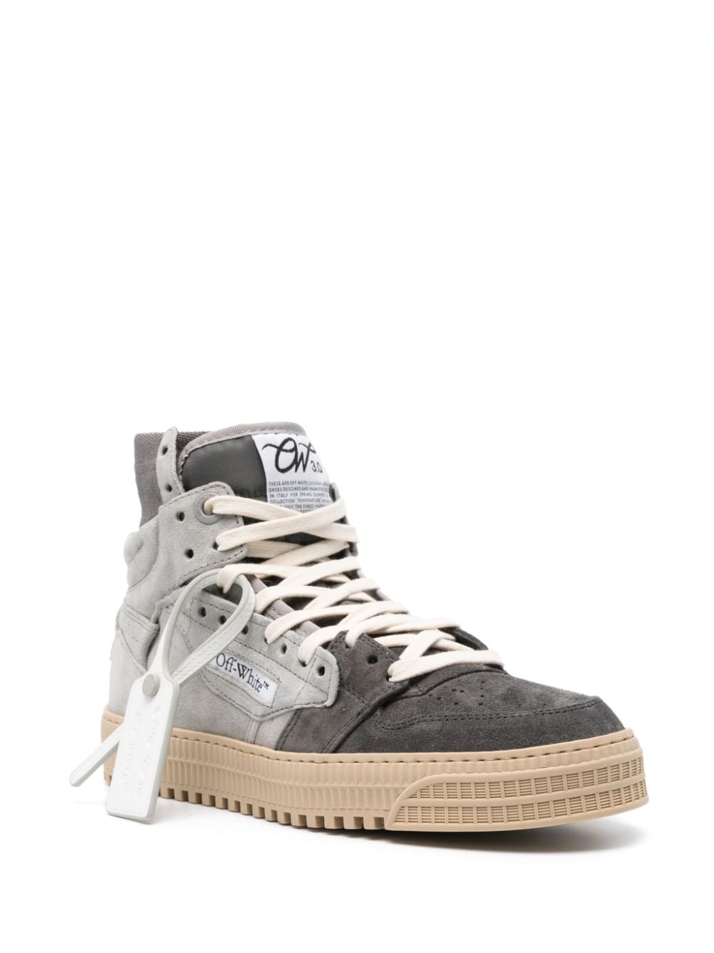 Shop Off-white 3.0 Off Court High-top Sneakers In Grey