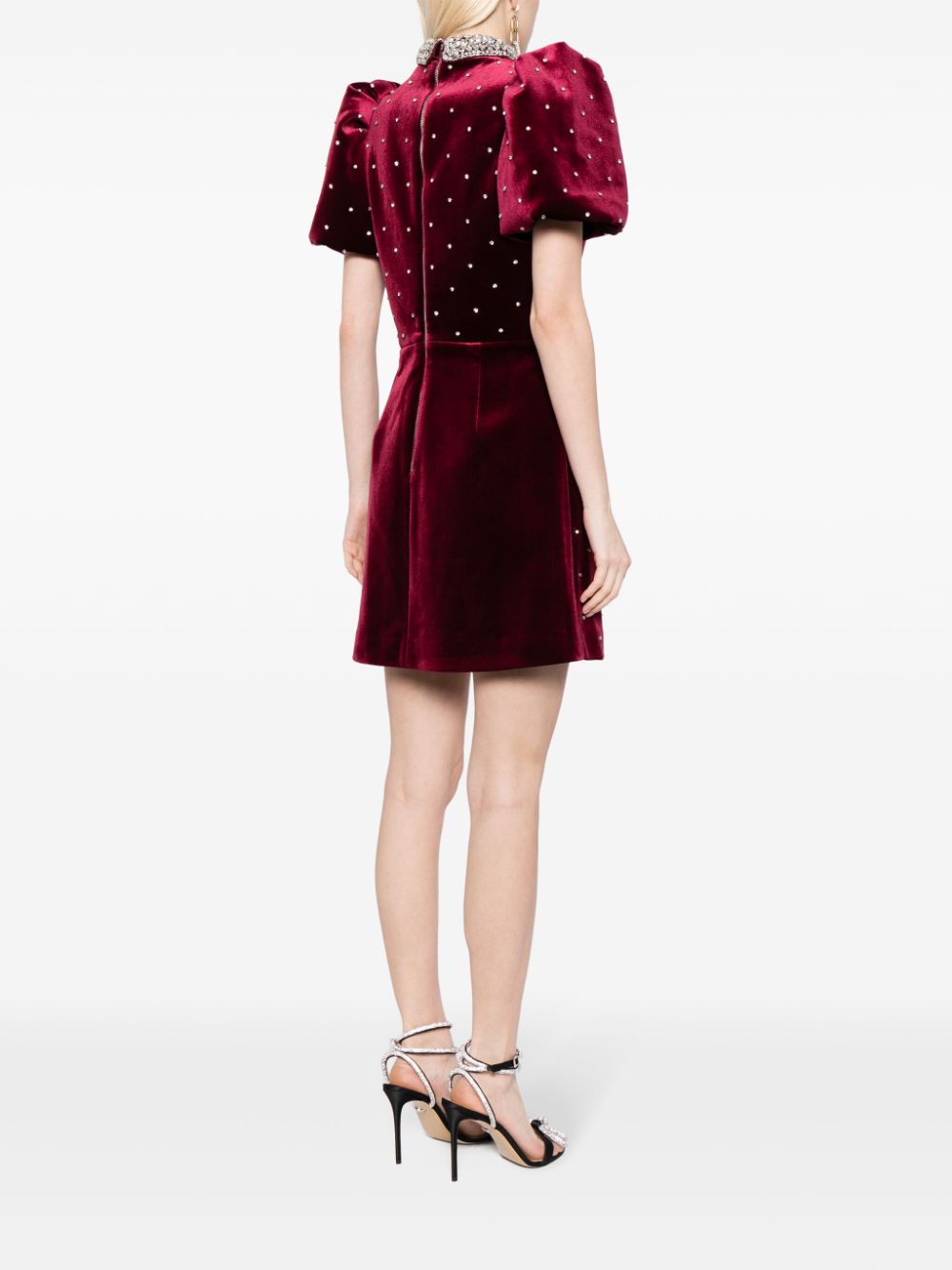 Shop Rebecca Vallance Vanessa Embellished Mini Dress In Red