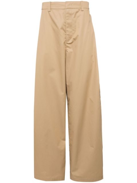 System wide-leg cotton cargo trousers