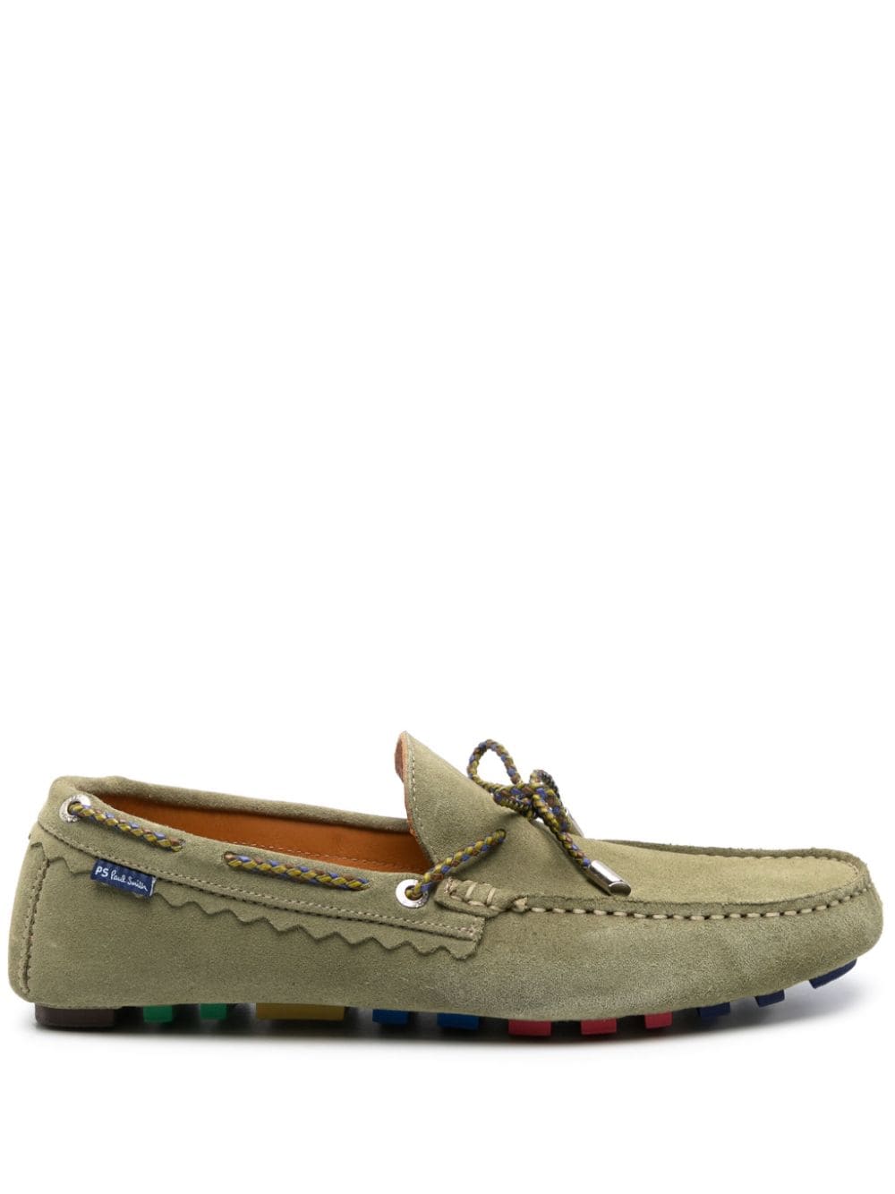 Ps By Paul Smith Suede Boat Shoes In Green