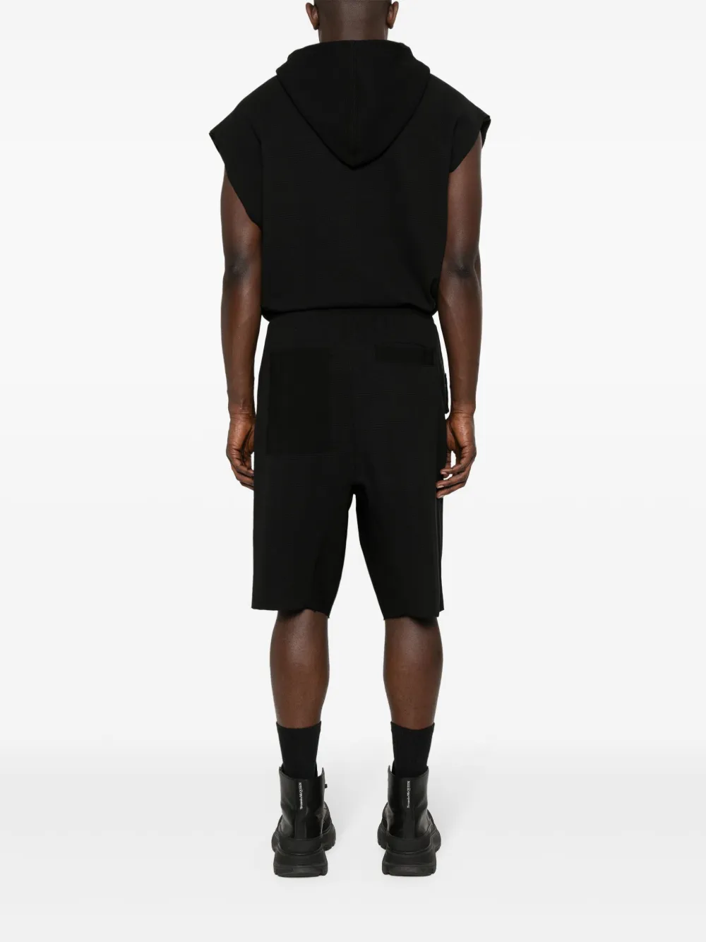 Thom Krom Fray jumpsuit met logopatch Zwart