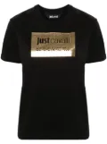 Just Cavalli metallic-logo cotton T-shirt - Black