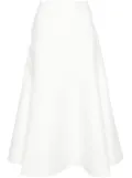 Jil Sander asymmetric midi skirt - White