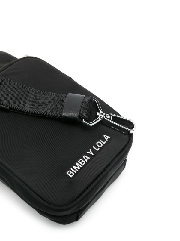 Bimba y Lola Mini logo-lettering Phone Pouch | Black | FARFETCH SG