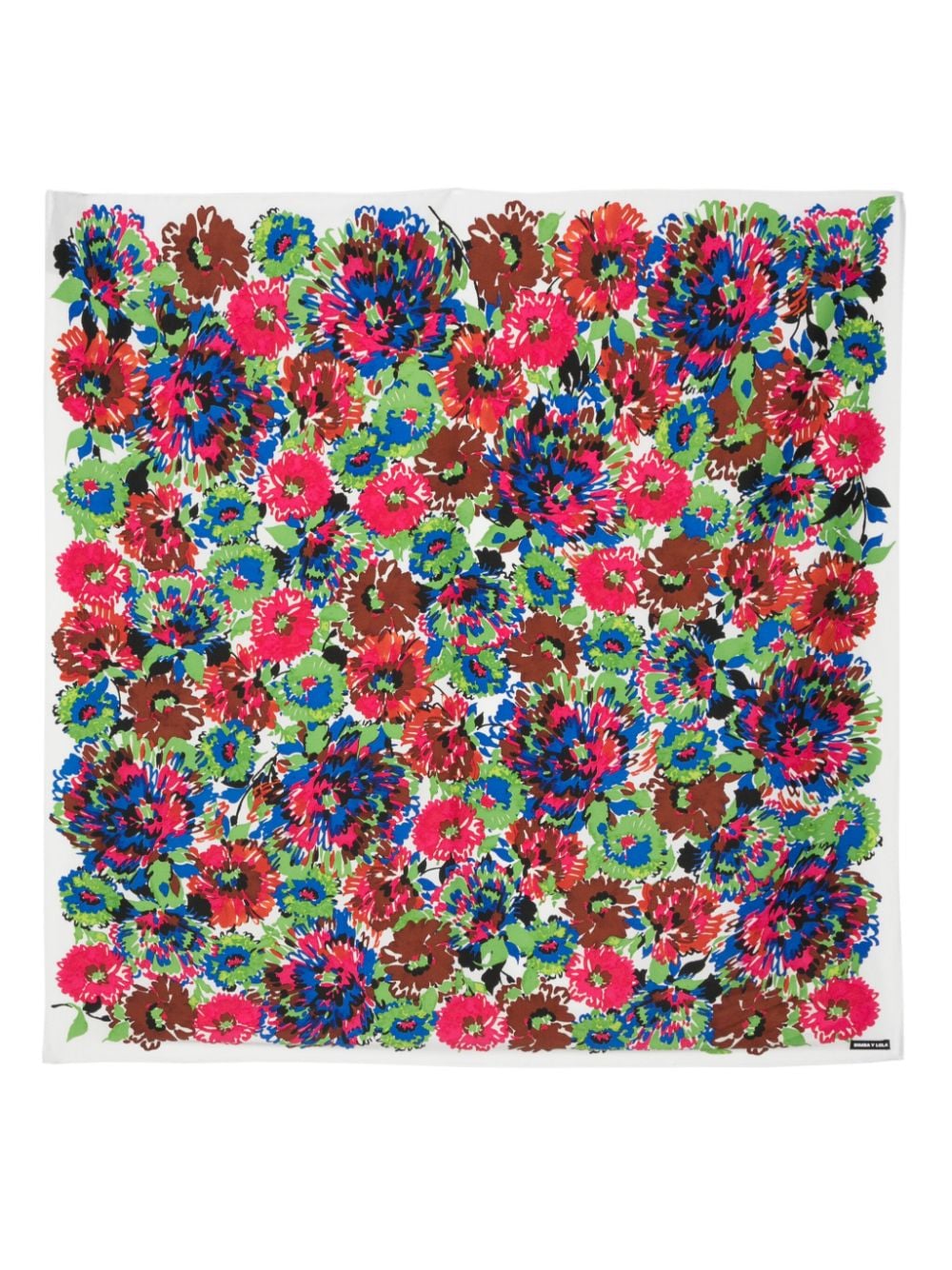 floral-print scarf