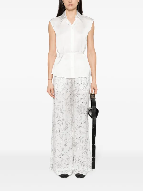 Fabiana Filippi ノースリーブ サテンシャツ | ホワイト | FARFETCH JP