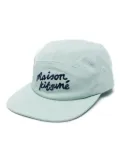 Maison Kitsuné logo-embroidered cotton hat - Blue