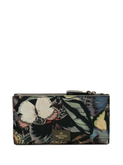 Valentino Garavani Pre-Owned butterfly-printed zipped long wallet