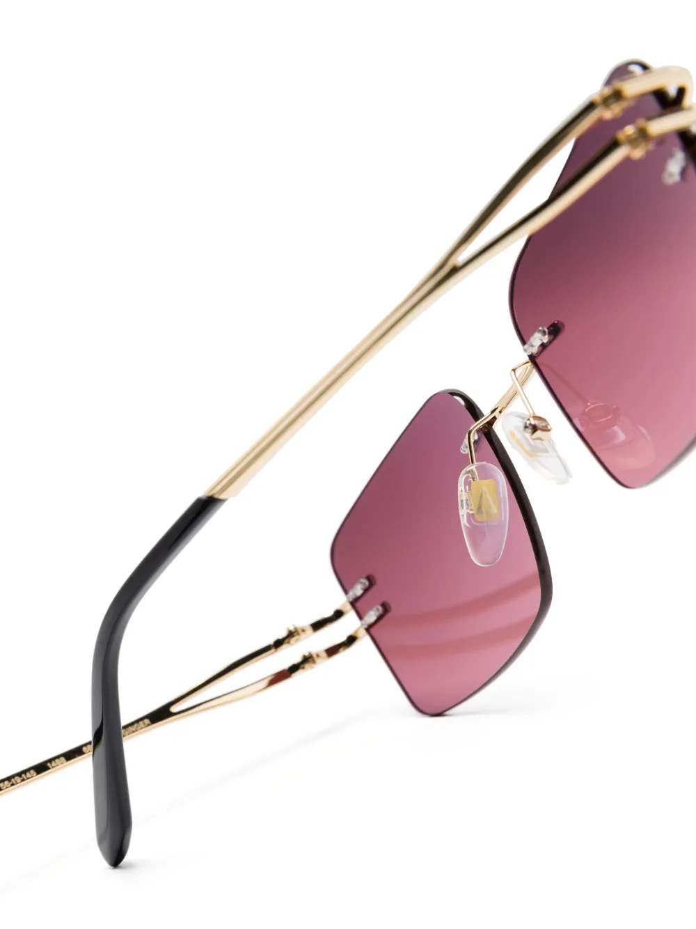 Gigi Studios Ginger Rectangle-frame Sunglasses In Gold