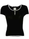 CHANEL Pre-Owned 1995 knitted t-shirt - Black