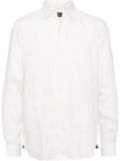 Man On The Boon. buttoned hemp shirt - White