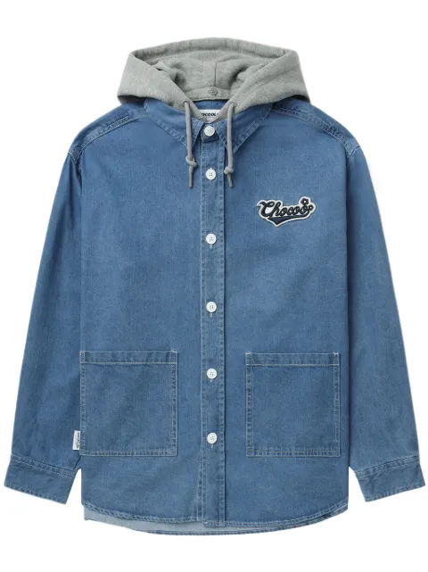 CHOCOOLATE logo-appliqué denim jacket