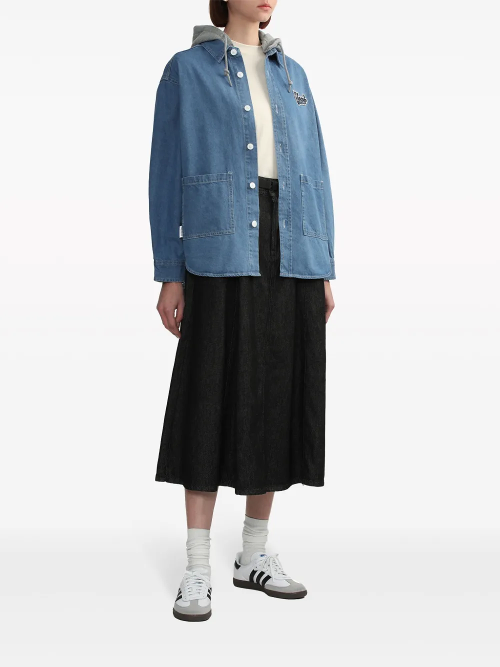 CHOCOOLATE LOGO-APPLIQUÉ DENIM JACKET