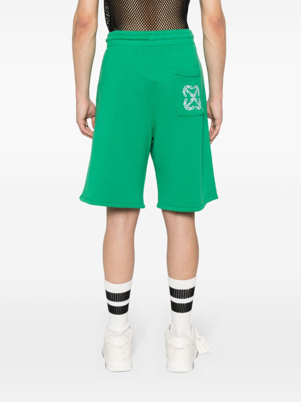 Off-White Arrows-embroidered track shorts Men