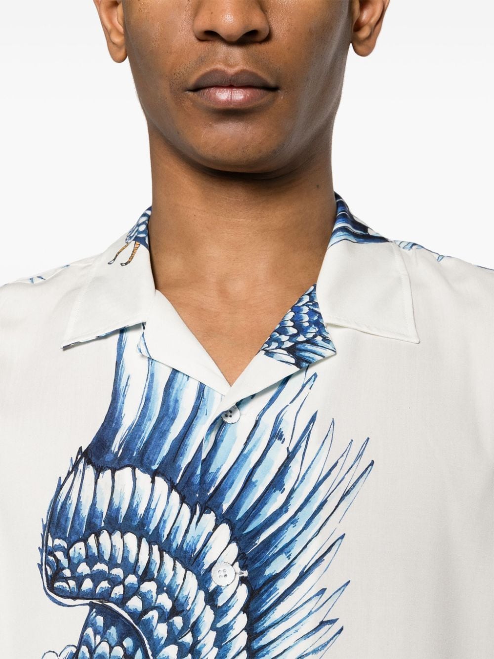 Shop Rag & Bone Avery Illustration-print Shirt In Weiss