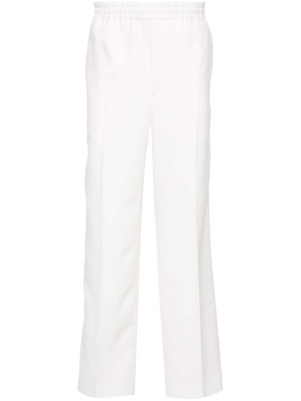 Shop Gucci Sylvie-strip Twill Trousers In White