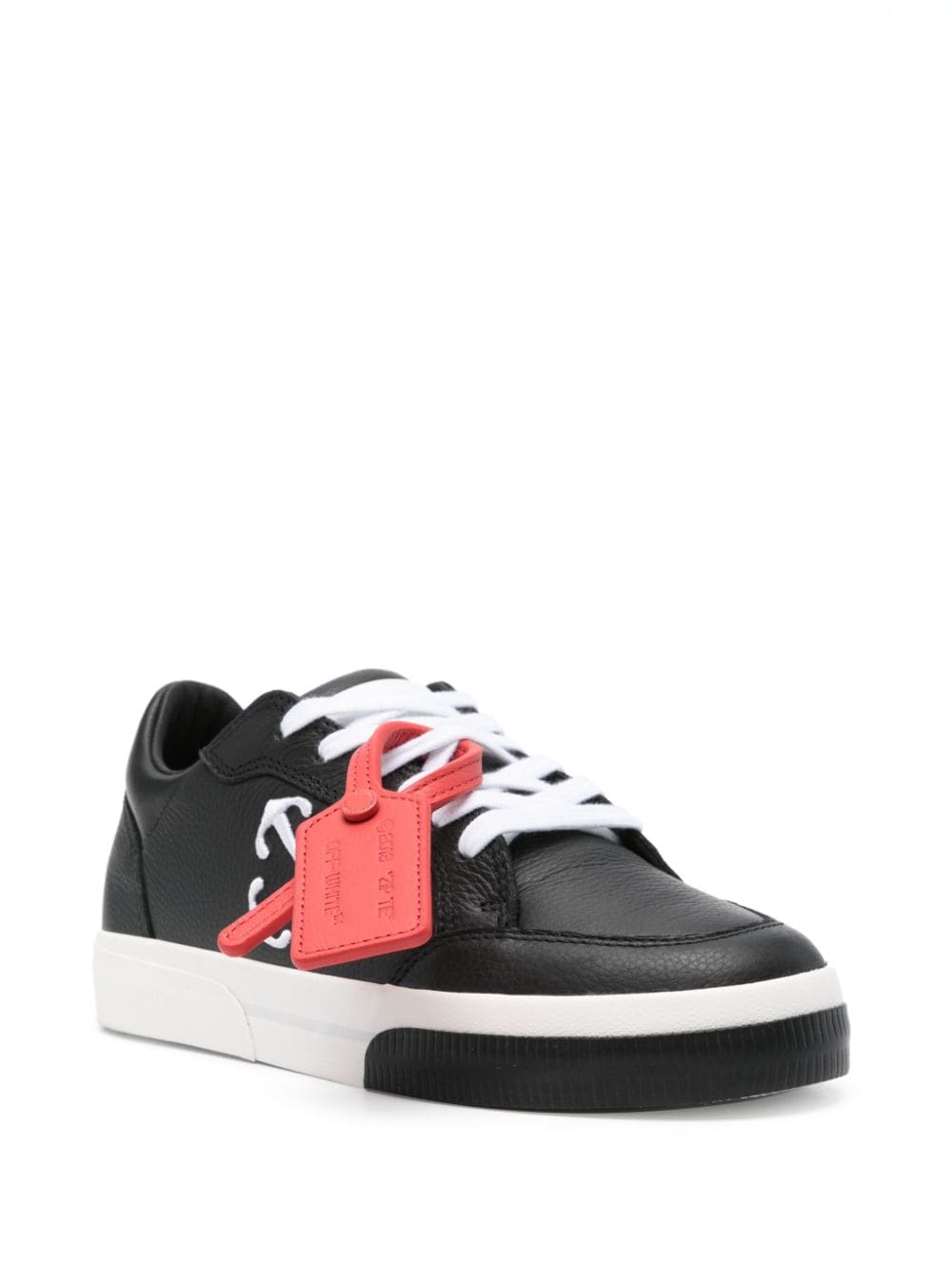 Shop Off-white New Low Vulcanized Sneakers In Black