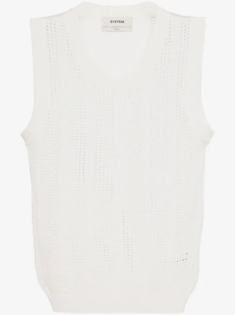System camiseta de tejido flojo con cuello redondo