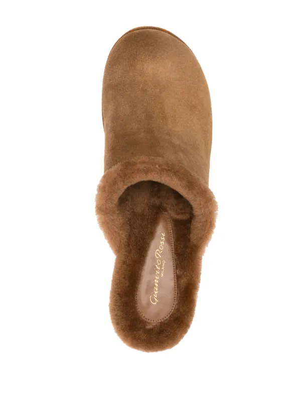 【関税&送料込】Gianvito Rossi Clog Lyss In Camoscio Gianvito Rossi Lyss 95mm Suede Clogs | Brown | FARFETCH