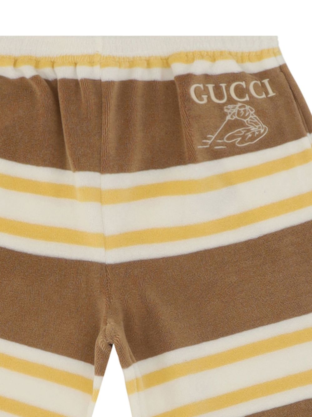 Gucci Kids x Peter Rabbit terry cloth shorts - Bruin