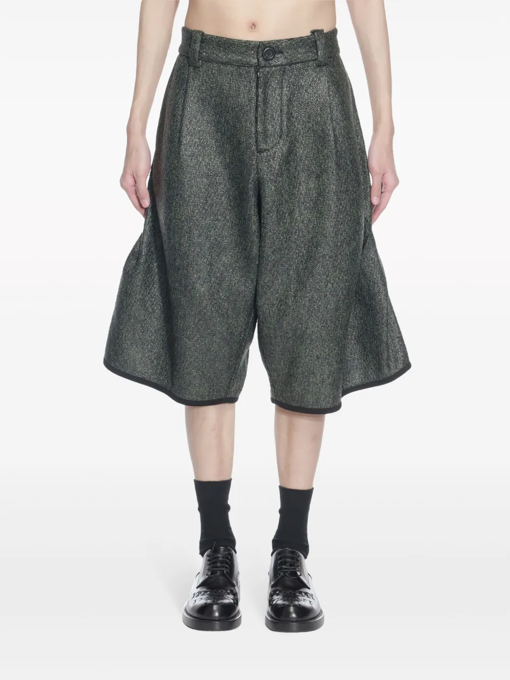 pet-tree-kor Foxglove Pleated Shorts | Green | FARFETCH