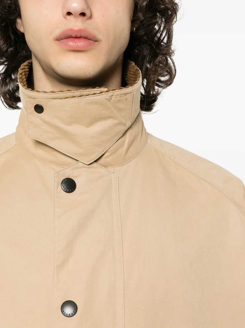 Barbour Gabardine Press-stud Jacket In Neutrals