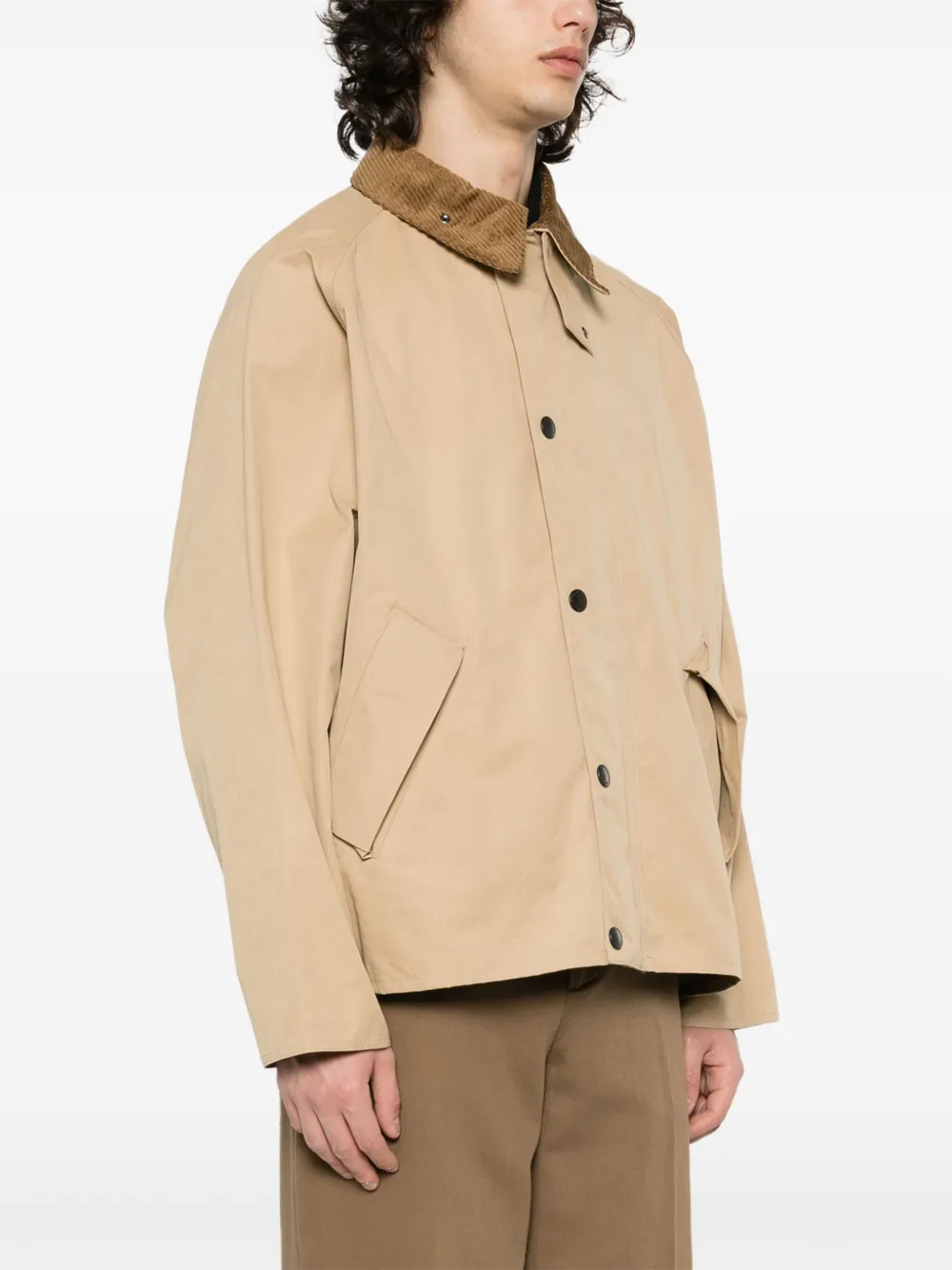 Barbour Gabardine Press-stud Jacket In Neutrals
