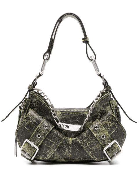 BIASIA Y2K distressed-leather shoulder bag